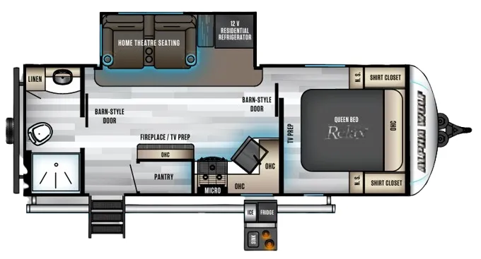 Forest River Cherokee Alpha Wolf 22SW-L floor plan