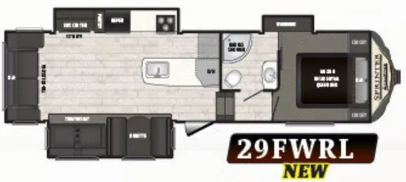 Keystone Sprinter Campfire 29FWRL floor plan