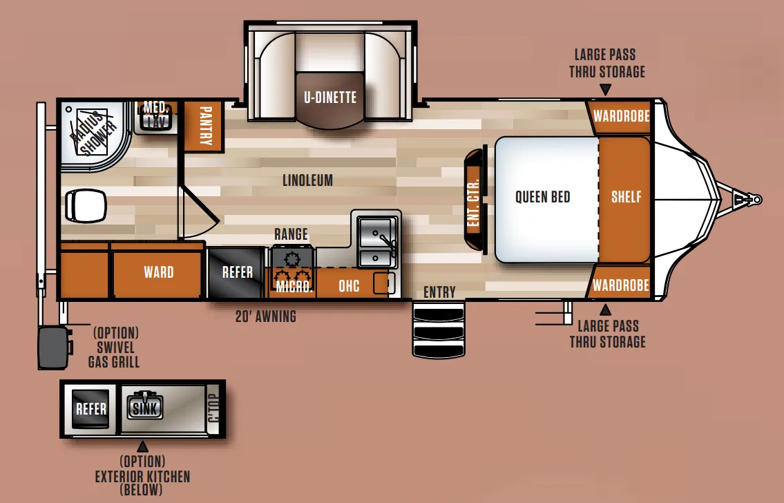 Forest River Vibe 245RBS floor plan