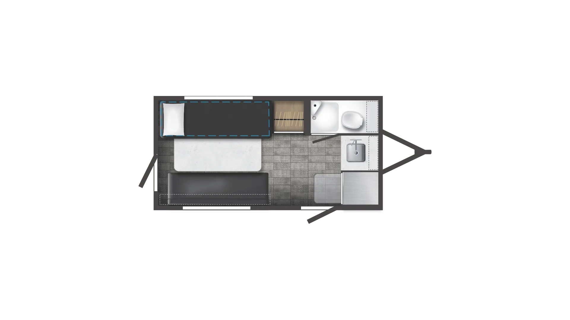 Winnebago HIKE 100 H1316TB floor plan