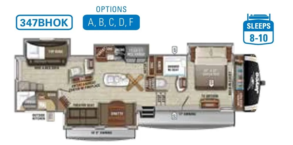Jayco Eagle 347BHOK floor plan