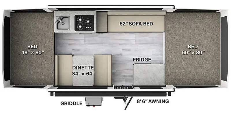 2020 Forest River Rockwood Extreme Sports Package 1970ESP floor plan