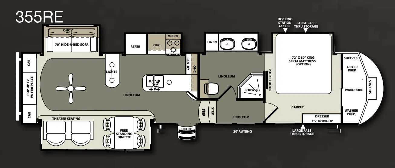 Forest River Sierra 355RE floor plan