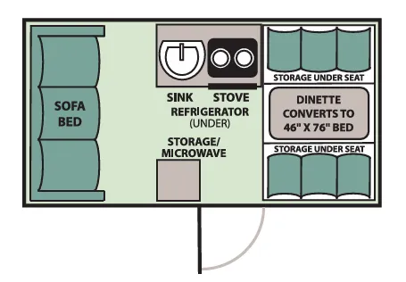 Aliner Ranger 12 Base floor plan