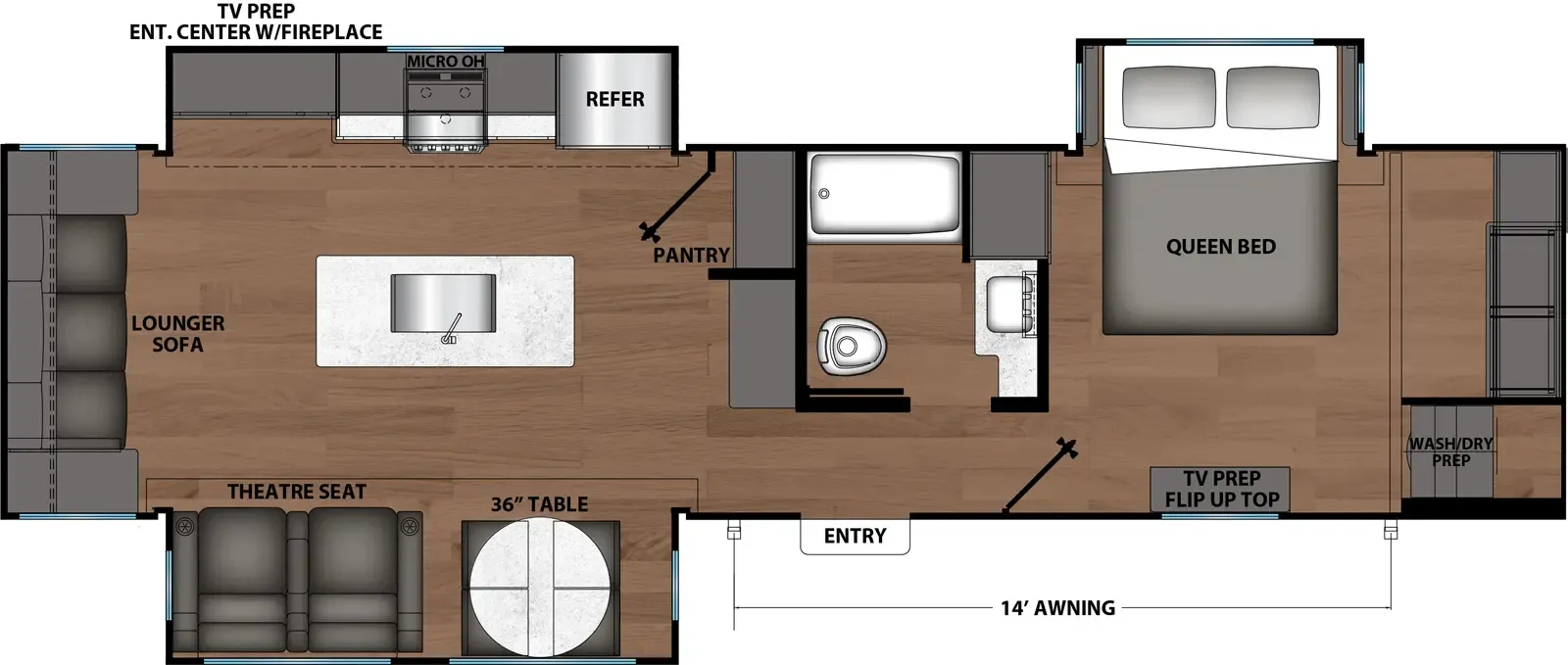 2026 Forest River Shasta 33RLTS - Floor plan