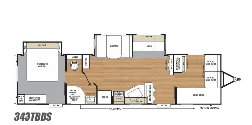 Coachmen Catalina Legacy Edition 343TBDS floor plan