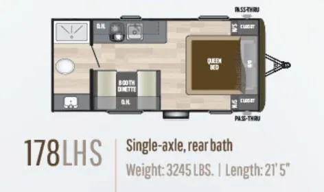 Keystone Hideout LHS 178LHS floor plan