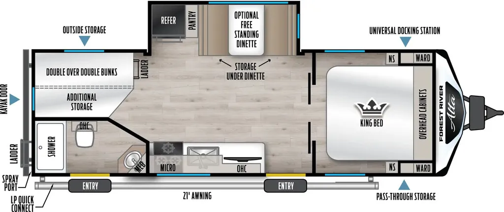 2026 East to West Alta 2475KBH floor plan