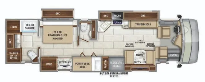 Entegra Coach Reatta XL 39BH floor plan
