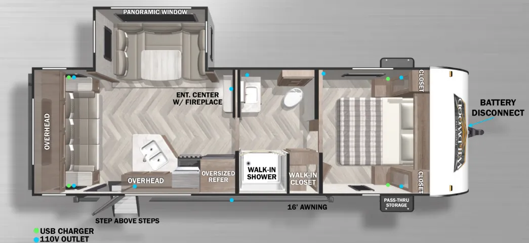 2022 Forest River Wildwood X-Lite 24RLXL - Floor plan