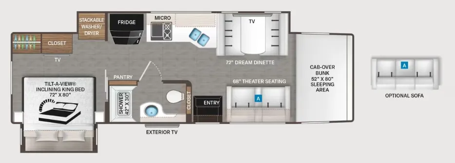 Thor Motor Coach Inception HD 34XG floor plan