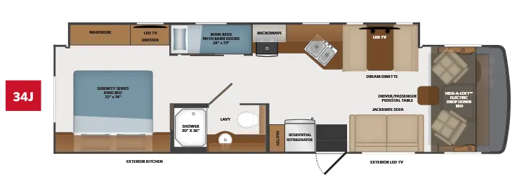Fleetwood Flex 34J floor plan