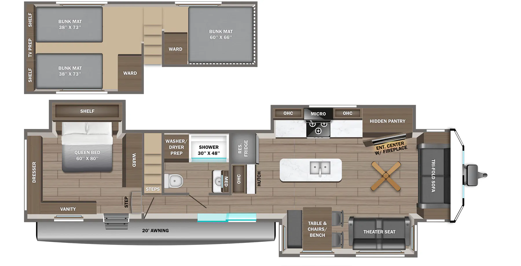 Jayco Jay Flight Bungalow 401LOFT floor plan