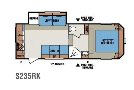 K-Z Sportsmen S235RK floor plan