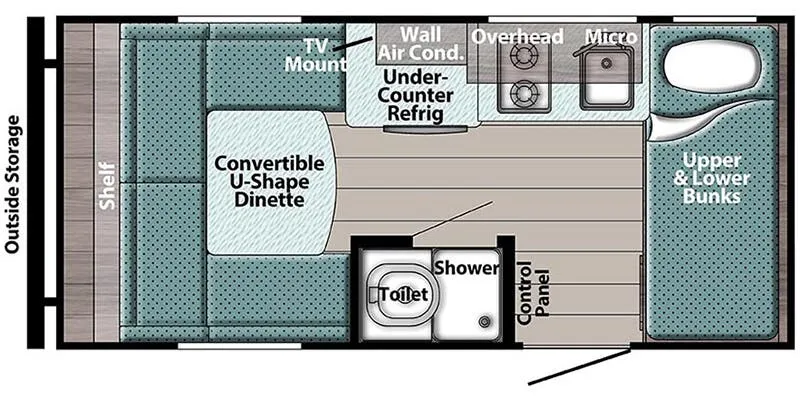 2024 Gulf Stream Trail Boss 140BH floor plan