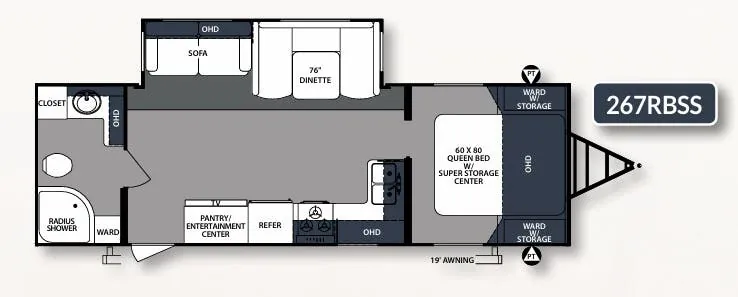 Forest River Surveyor 267RBSS floor plan