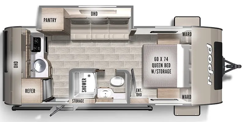 2022 Forest River R-Pod RP-196 floor plan