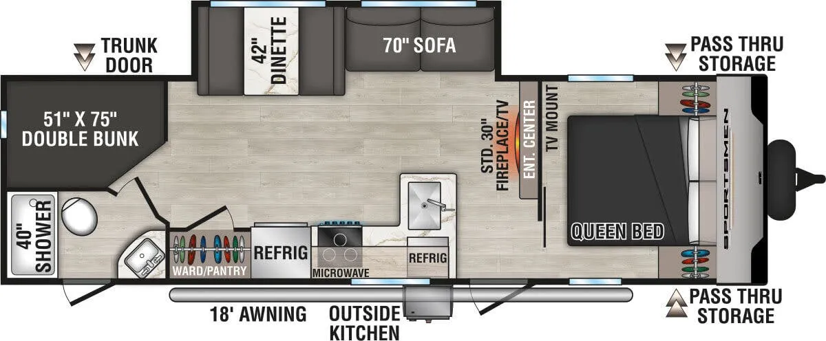 K-Z Sportsmen SE 261BHKSE floor plan