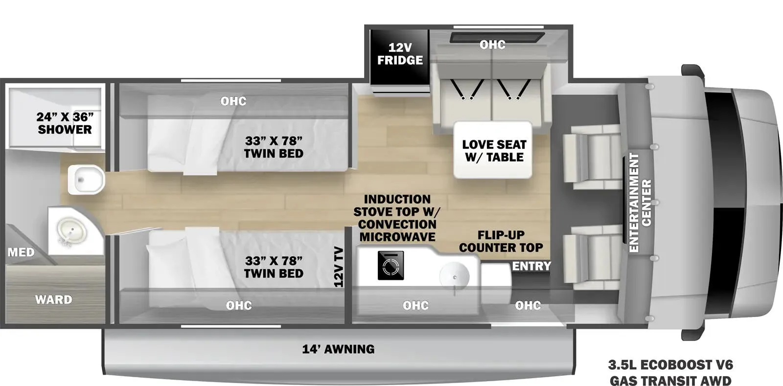 2025 Forest River Forester TS TS2371 - Floor plan