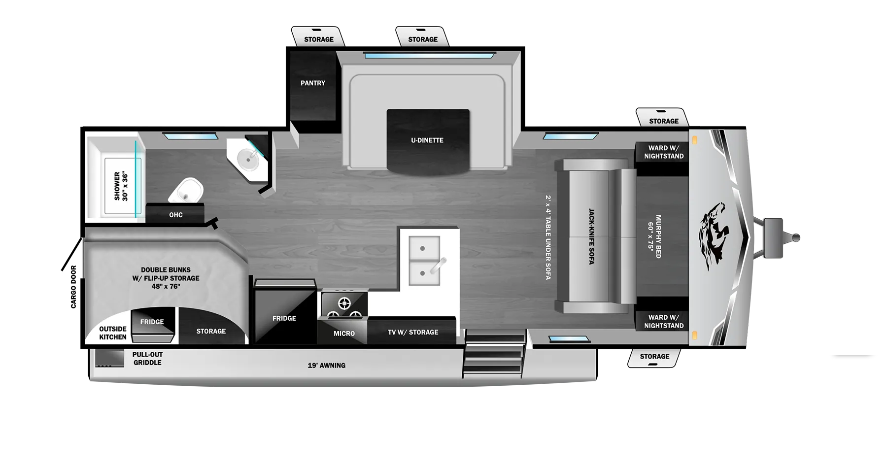 2026 Highland Ridge Open Range Range Lite 220DBM - Floor plan