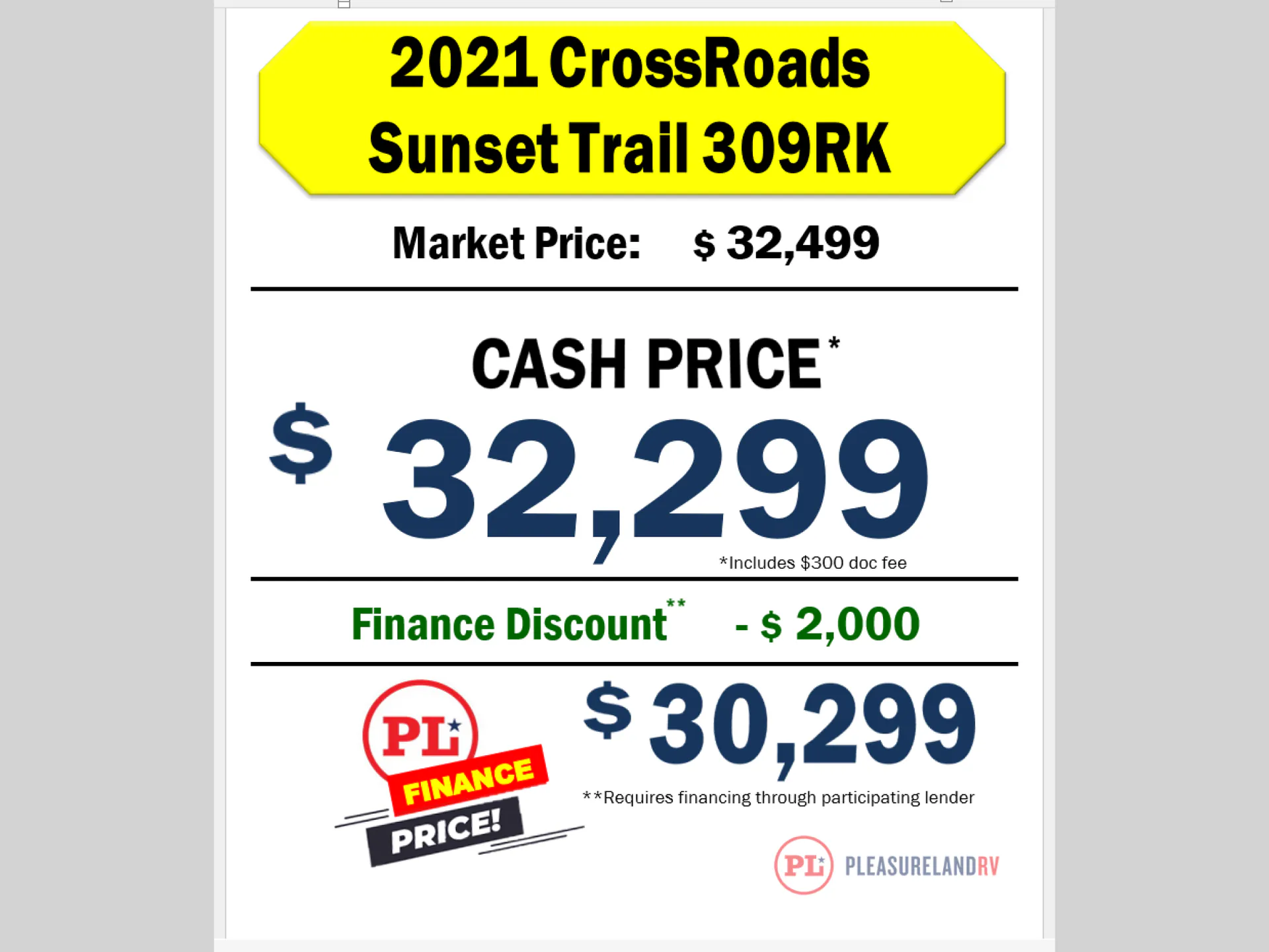 2021 CrossRoads Sunset Trail Super Lite SS309RK - Photo 3