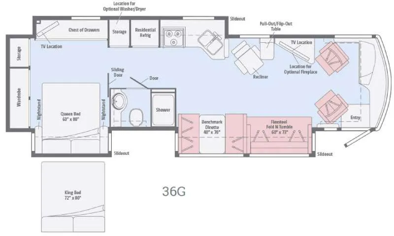 2016 Winnebago Solei 36G - Floor plan