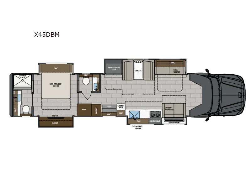 2026 Renegade Renegade XL X45DBM - Floor plan