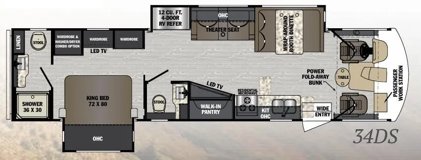 Forest River FR3 34DS floor plan