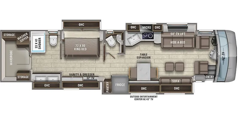 Entegra Coach Cornerstone 45F floor plan