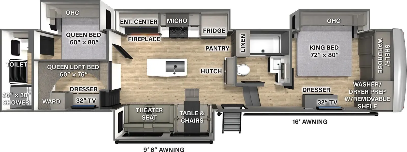 Forest River Columbus 376DS floor plan