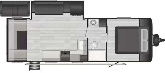Keystone Hideout 25RDS floor plan