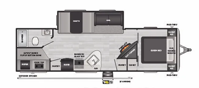 Keystone Springdale 295BH floor plan