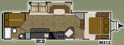 Heartland Mallard M312 floor plan