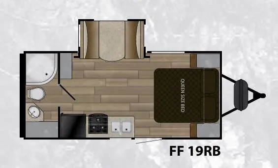 Cruiser RV Fun Finder Xtreme Lite 19RB floor plan