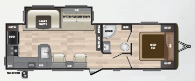 Keystone Hideout 28RKS floor plan