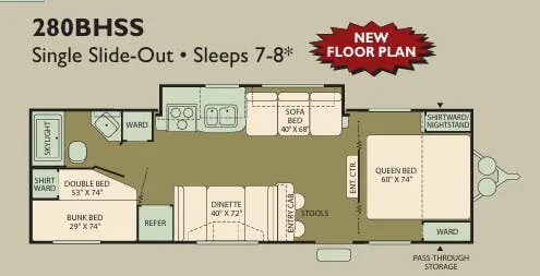Fleetwood Backpack 280BHSS floor plan