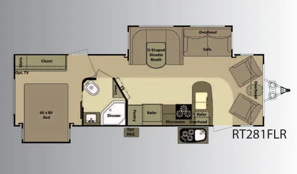 Highland Ridge Open Range Roamer RT281FLR floor plan