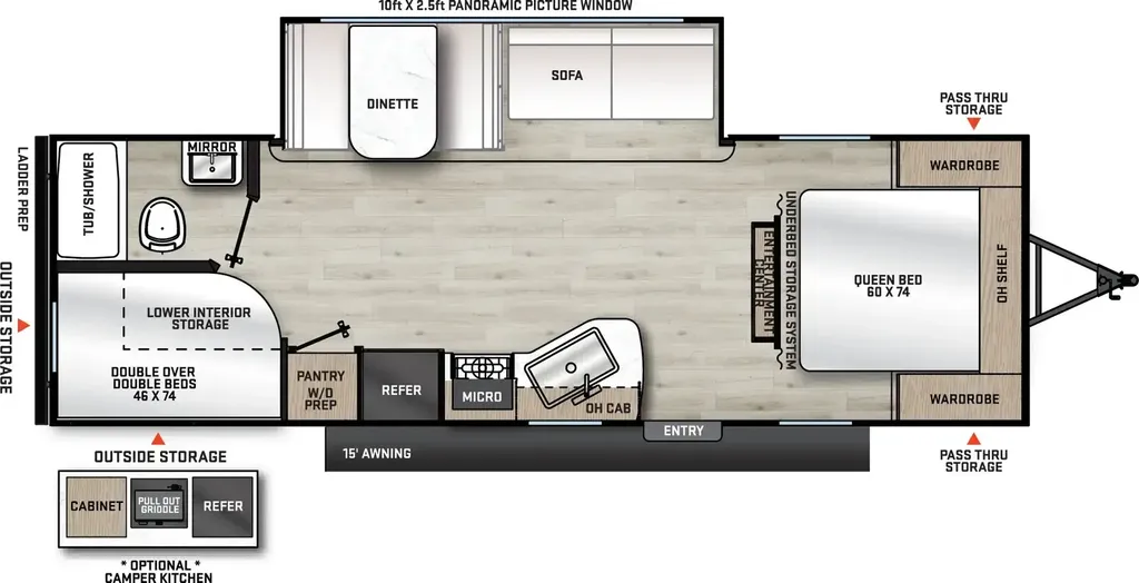 2027 Coachmen Catalina Summit 261BHS floor plan