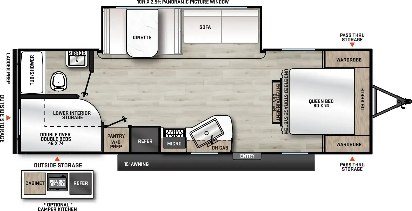 2027 Coachmen Catalina Summit 261BHS - Floor plan