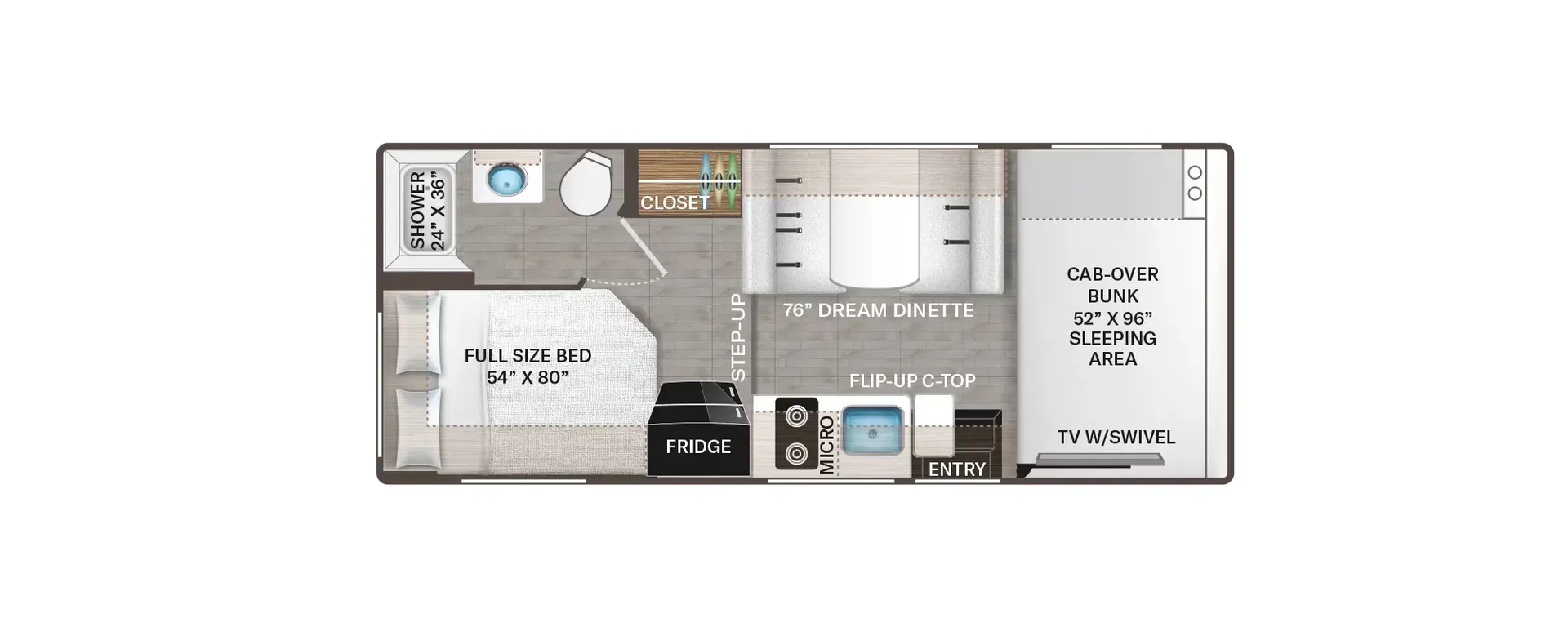 Thor Motor Coach Chateau 21Z floor plan