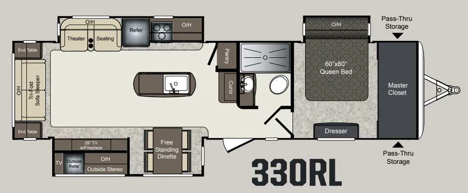 Keystone Laredo 330RL floor plan
