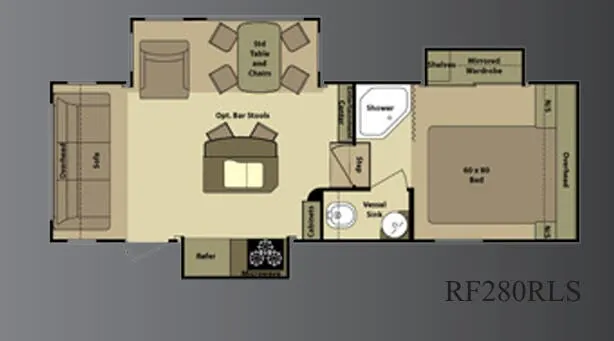 Highland Ridge Open Range Roamer RF280RLS floor plan