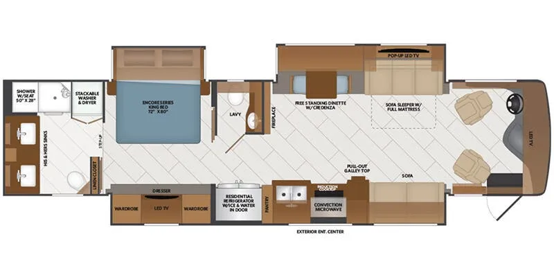 2026 Fleetwood Discovery 38W floor plan