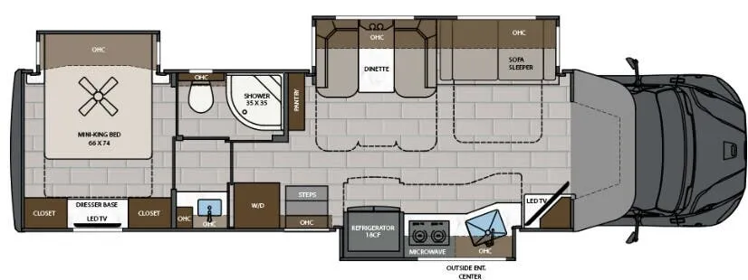 Renegade RV Verona LE 38LDG floor plan