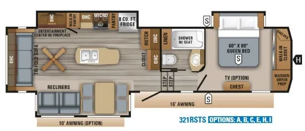 Jayco Eagle 321RSTS floor plan