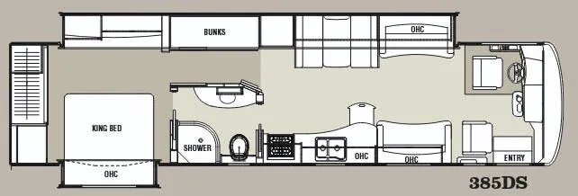 Coachmen Sportscoach Cross Country 385DS floor plan