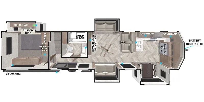 2022 Forest River Salem Grand Villa 42FK - Floor plan