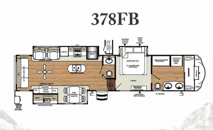 Forest River Sierra 378FB floor plan