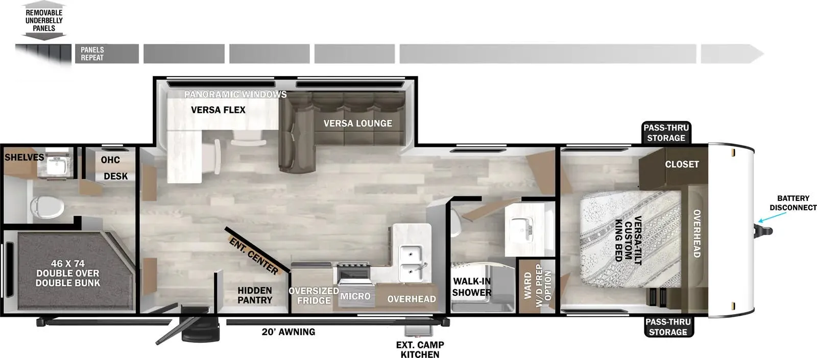 2025 Forest River Wildwood 29BDB - Floor plan