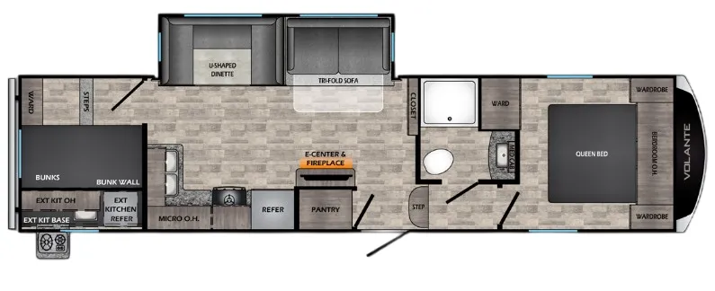CrossRoads Volante 295BH floor plan